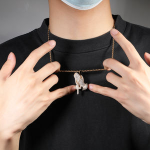 Collier pendentif en pierres <span class=keywords><strong>de</strong></span> zircone cubique, 8 pièces, pendentif mains, chapelet avec pendentif en croix - Product Image 3