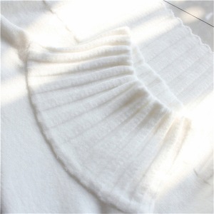 Maglione a Collo Alto Autunno Inverno 2021 per <span class=keywords><strong>Donna</strong></span>, Alta Qualità, Taglia Unica, Maglioni Lavorati a Maglia, Morbido Maglione Bianco - Product Image 3