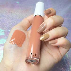 Hot Style Personnalisé Étiquette De Maquillage Vegan Paillettes Brillant Brillant À Lèvres Nude Lipgloss étiquette privée D'OEM de soutien - Product Image 1