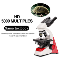 1000X Hd Étudiant Led Lumière Composé Leyes Lunettes de Soleil Microscope Trinoculaire Lunettes Gafas LED Illumination 1 Ans 40X-5000X