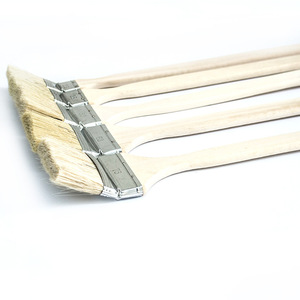 Custom Made Angle Sash Paint <b>Brush</b> Pure Pig Bristle Long Handle Industrial Marine Use OEM Customizable - Product Image 2