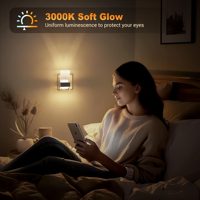 Lampe murale de nuit LED moderne ZHILAI Mini en plastique avec capteur de lumière, à brancher, à faible consommation d'énergie, à intensité variable pour chambre d'enfant