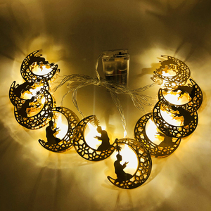Guirnalda de Luces LED con Forma de Luna y Estrella, Decoración para el Hogar, Eid Mubarak, Ramadán Kareem, Artículos para Fiestas Musulmanas, Decoración para Eid Al-Fitr - Product Image 3