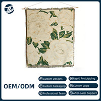 Mantas Decorativas Jacquard Tejidas a Medida DaiRui, Diseño Artístico con Flecos, Venta al Por Mayor Directa de Fábrica, Textiles Premium para Decoración del Hogar