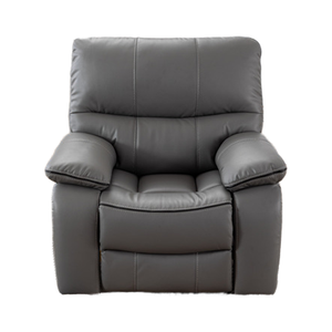 Hot Selling Hohe Qualität Niedriger Preis Echtes Leder Drehbarer manueller Recliner Anpassbarer Lounge-Stuhl aus grauem Leder - Product Image 1