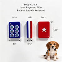 Ensemble de Mahjong Américain de Luxe en Acrylique Bleu Profond, 160 Tuiles, Motif Vacances Côtier, Jeu de Table pour Divertissement Festif
