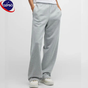 Fabricante de ropa Logotipo personalizado Pantalones de chándal en blanco para hombres Diseñador Jogger Running Baggy Casual Pierna recta Pantalones anchos de algodón - Product Image 1