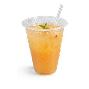 Vaso de Plástico PP de Polipropileno Reciclable de Grado Alimenticio de 2.6 gr, 220 ml, con Patrón Diagonal para Agua y Té Helado, Fabricante de Indonesia - Product Image 1