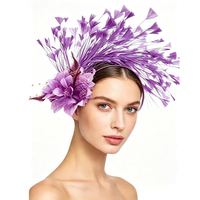 Accessoires de cheveux en plumes pour robe de mariée, style européen et américain des années 20, pour banquet et défilé, avec bandeau et coiffe