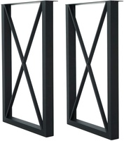 Pied de table noir mat pour salle à manger, banc de bureau, vente en gros de meubles, pieds de table araignées en métal en acier moulé industriel pour café