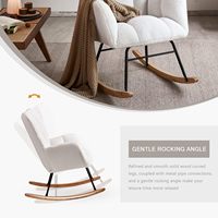 Fauteuil à bascule moderne de luxe pour chambre d'enfant, fauteuil à bascule Teddy à dossier haut, fauteuil d'appoint pour salon et chambre à coucher