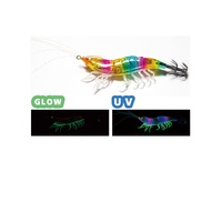 Le Brave Inkfish, leurre dur artificiel lumineux synthétique en forme de crevette pour la pêche au calmar/poulpe et aux poissons d'eau salée en mer et en bateau