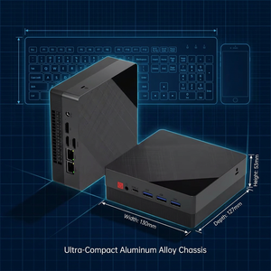 Mini PC intelligent à refroidissement silencieux, processeur Ryzen R7-7730U, boîtier en aluminium ultra-compact, double LAN 2.5G, 8 Go de RAM, 256/512 SSD - Product Image 5