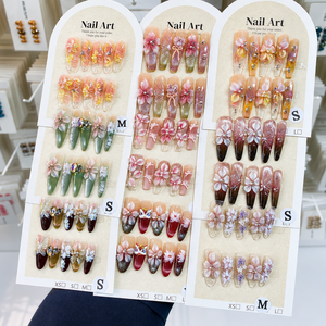 <span class=keywords><strong>Uñas</strong></span> Postizas Hechas a Mano al por Mayor, <span class=keywords><strong>Uñas</strong></span> Acrílicas Francesas con Flores 3D y Diamantes de Imitación, <span class=keywords><strong>Uñas</strong></span> Postizas <span class=keywords><strong>Largas</strong></span> en Forma de Ataúd, Reutilizables, de Lujo - Product Image 4
