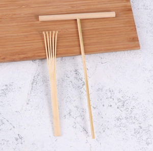 OEM 4pcs Mini Zen Outils de Jardin Bambou Râteaux Sable Lissage Push Râteau Dessin Stylet <span class=keywords><strong>Miniature</strong></span> Décoration - Product Image 4