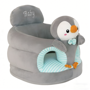 Siège d'apprentissage pour bébé personnalisé en forme de pingouin, canapé en peluche pour bébé en forme de pingouin, chaise de soutien pour bébé, siège en peluche pour bébé en forme de pingouin - Product Image 2