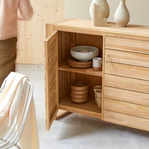 Mobile TV Moderno in Metallo e <span class=keywords><strong>Legno</strong></span> Stile Antico, Mobiletto per Casa, Camera da Letto, Soggiorno, Ufficio, Hotel - Product Image 3