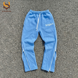 Ensemble sweat à capuche et pantalon de jogging décontracté pour homme, style streetwear hiver personnalisé, avec appliques brodées et patchwork vieilli, 100% coton - Product Image 3