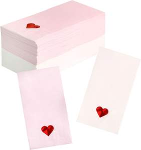 <span class=keywords><strong>Serviettes</strong></span> en papier imprimées jetables pour <span class=keywords><strong>d</strong></span>îner, cocktail, Saint-Valentin, en forme de cœur, pour <span class=keywords><strong>invités</strong></span> - Product Image 1