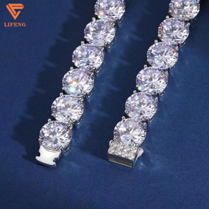Neuankömmling Silber HipHop Modeschmuck 8MM/15MM Iced Out Bling Big Size Diamant VVS Moissan ite Tennis Chain Herren Halskette - Product Image 3