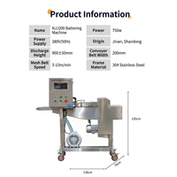 Appareil automatique d'application de pâte et de panure, machine à paner de type cascade avec revêtement de panure pour poulet frit