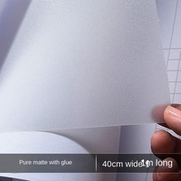 Film de verre PVC givré auto-adhésif transparent opaque, isolation thermique, porte coulissante de salle de bain, autocollant de fenêtre, papier en gros