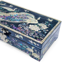 Boîtes de rangement pour bijoux en velours et nacre incrustée, personnalisées en gros, pour la décoration intérieure et l'emballage artisanal