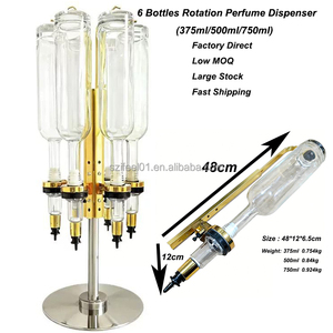 Distributeur de parfum rotatif à 6 bouteilles Présentoir de bar Étagères à étagères Cabinets avec bouteilles de 400ML pour présentoir de meubles de magasin - Product Image 6