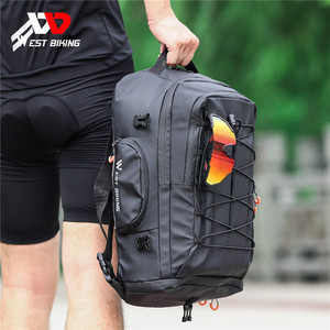 WEST BIKING New 48L Bicycle <strong>Carry</strong> <strong>Bag</strong>+Rain Cover Handlebar Zipped <strong>Bag</strong> Multifunctional Reflective 3 in 1 <strong>Bike</strong> Rear Pannier <strong>Bag</strong> - Product Image 5