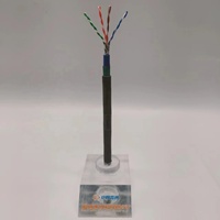 HSYV23-5E 23AWG jaket Solid 4 pasang kabel jaringan Lan luar ruangan sulam langsung tahan air kabel jaringan lapis baja