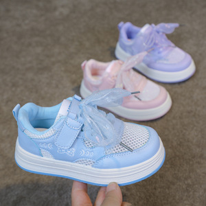 Nouvelles baskets basses d'été pour filles, respirantes, décontractées, à motif nœud, à enfiler, pour les jeunes élèves du primaire - Product Image 3