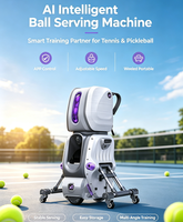 Machine de lancement de balles de tennis IA 4K : Trajectoire de vitesse de balle en temps réel, simule une vraie pratique de match, diverses positions de service