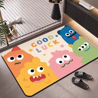 Tapis de salle de bain HM personnalisé en boue de diatomée, séchage rapide, absorbant l'eau, antidérapant, résistant à l'usure, tapis de sol de 2,5 mm, OEM ODM