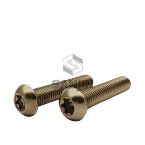 OEM อเมริกันอิมพีเรียล # สกรูหัวหกแฉกเคลือบสังกะสีไทเทเนียมบริสุทธิ์ GR2 ขนาด 8-32*1/4"~3/4" UNC แบบหัวครึ่งปุ่ม Torx Groove - Product Image 4