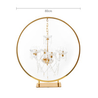 2025 moderne or métal cristal décoration de mariage haute qualité fleur support 80CM Table ornement accessoires de mariage Stock