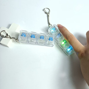 Nhựa Keychain căng thẳng giảm đồ chơi cơ khí chuyển đổi bàn phím Tetris sáng tạo móc chìa khóa với ánh sáng <span class=keywords><strong>LED</strong></span> - Product Image 2