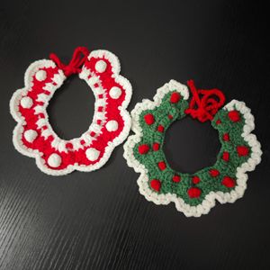 Écharpes pour chats, bavoirs pour chiens, accessoires tricotés pour animaux de compagnie de Noël, colliers, nœuds papillon en laine, bavoirs pour chiens - Product Image 1