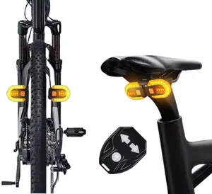 Водонепроницаемый перезаряжаемый светодиодный поворотник для дорожного велосипеда с дистанционным управлением, безопасная и привлекательная езда