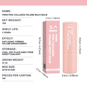 Baume à lèvres multi-effets repulpant au collagène rose, nouvelle formule très vendue, soin hydratant pour les lèvres, emballage neutre - Product Image 5