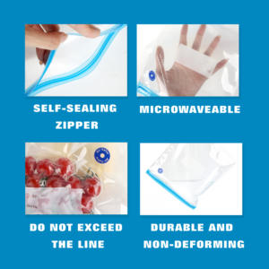 Yeniden kullanılabilir BPA ücretsiz gıda vakum saklama çantası kullanarak el veya otomatik pompa - Product Image 6