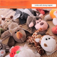 Dessin animé en peluche mignon Lion poupée créative maison singe magnétique réfrigérateur autocollant fille cadeau avec Type d'ours