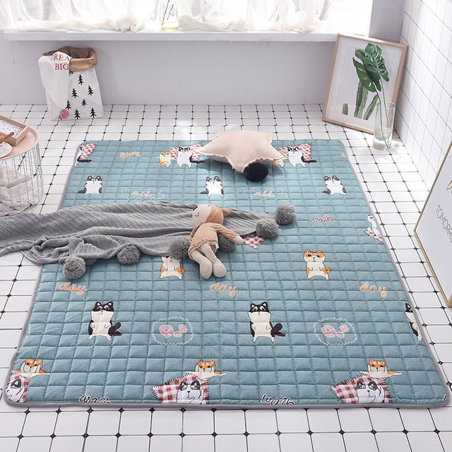 Cheap Custom Design 100% Cotton Machine Washing Soft Baby Play Mat