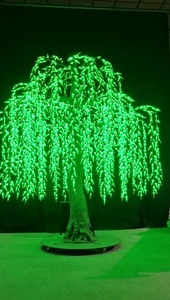 3.0 Meter Height IP65 Waterproof LED Green <strong>Light</strong> Willow Trunk <strong>Branches</strong> Artificial Christmas Tree for Outdoor Christmas Display - Product Image 6