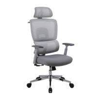 Chaise de bureau ergonomique moderne en maille avec appui-tête et accoudoirs réglables - Matériau en tissu