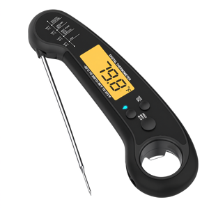 Termómetro Digital para Alimentos con Sonda Impermeable, Pantalla LCD, Medidor de Temperatura para Carne, Cocina y Barbacoa, con Abrebotellas - Product Image 2