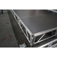Étape portative en aluminium se pliante imperméable extérieure d'événement pour le système d'événements avec la botte de toit pour la plate-forme d'étape de concert