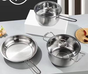 Set Versatile di 5 Pentole in Acciaio Inox 18cm 22cm 24cm, Casseruola, Padella, Pentolino per Cucina Domestica e Familiare - Product Image 6