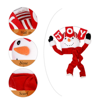 Décoration de visage de bonhomme de neige Joy Banner avec écharpe tricotée rouge et bras relevés pour couronnes de Noël, arbres et présentoirs muraux – Vente en gros personnalisée