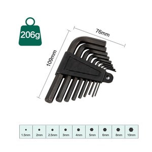 Juego de Llaves hexagonales de acero con acabado cromado de grado industrial, <span class=keywords><strong>llave</strong></span> métrica CRV, trinquete personalizable para reparación DIY y OEM - Product Image 5