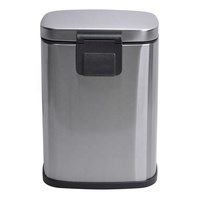 5L Basics En Acier Inoxydable Rectangulaire Soft-close Poubelle Étape Poubelle Poubelle Pédale